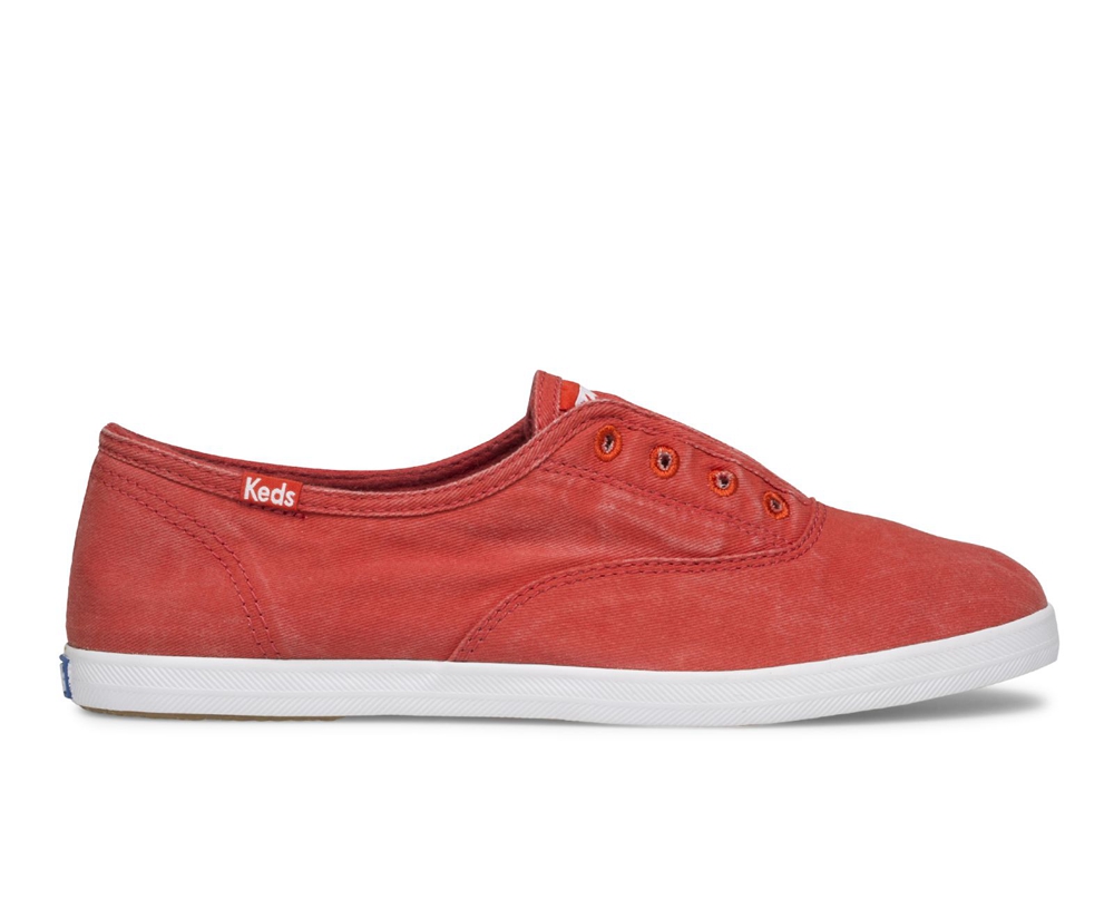 Slip Ons Keds Femme Rouge - Chillax Seasonal - 639-IWVRUY